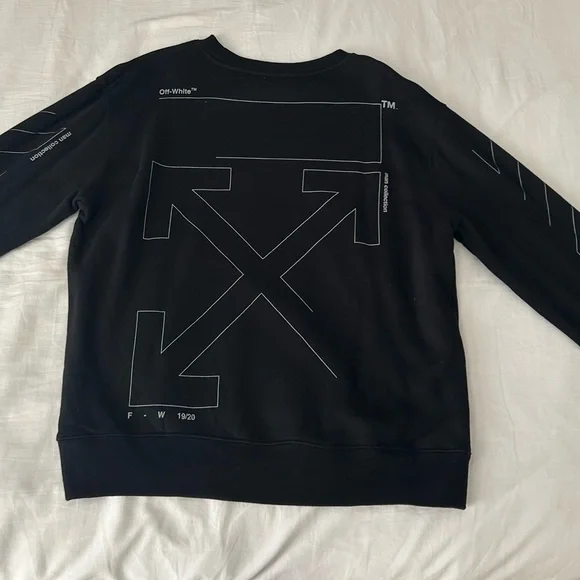 off white x virgil abloh Off-White Diagonal Unfinished Sweatshirt